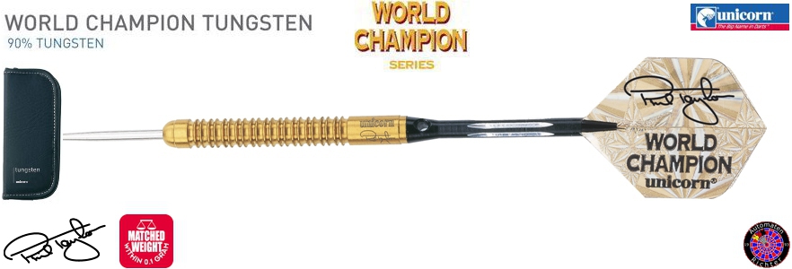 Steel Dartpfeil Unicorn - World Champion Golden Phil Taylor
